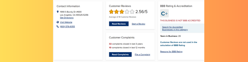 lear capital reviews bbb rating